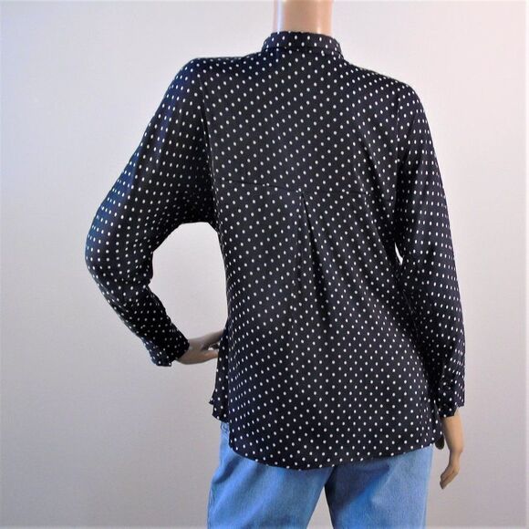 Zara Trafaluc Polka Dot Long Sleeve Shirt - Picture 7 of 9